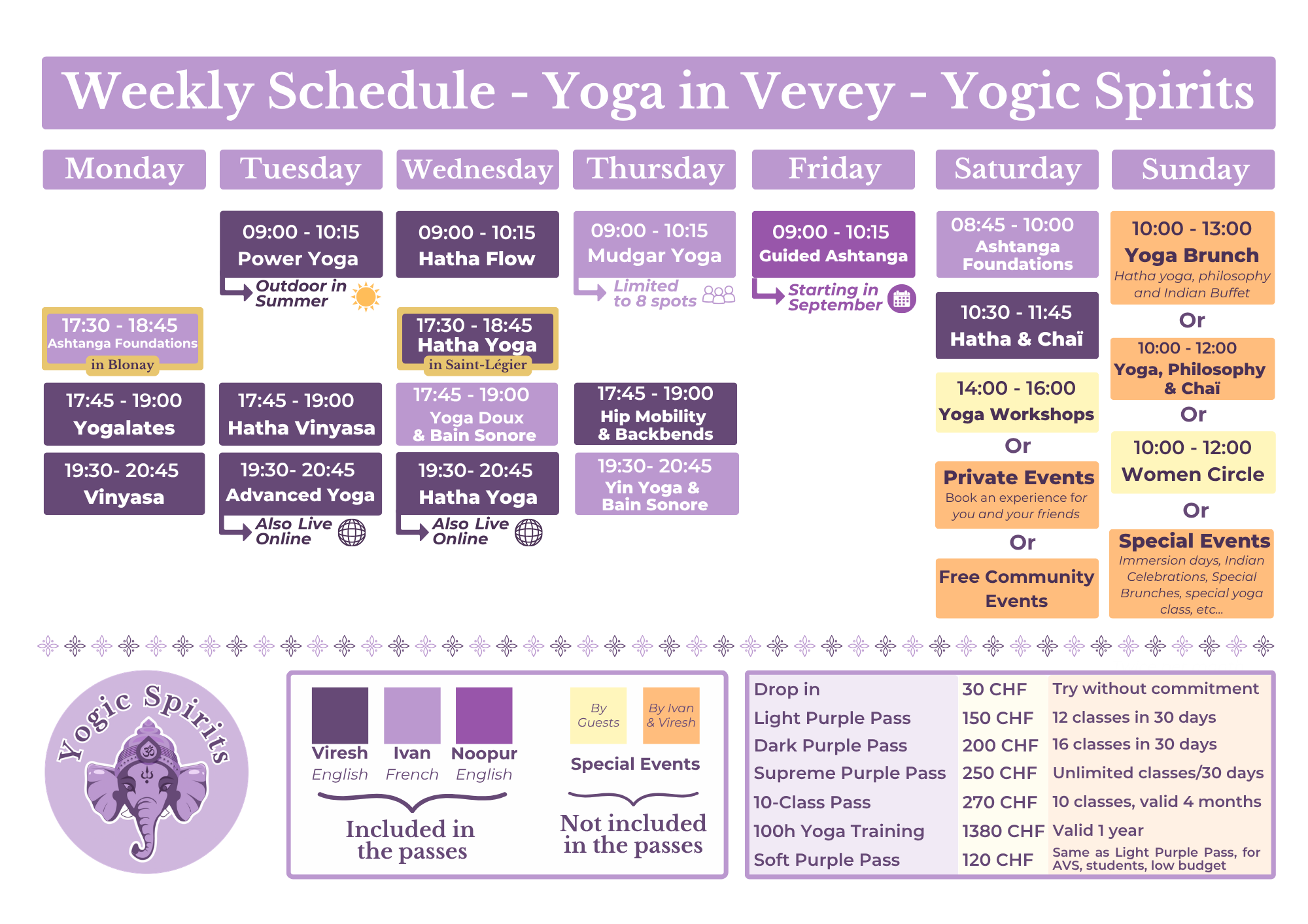 yogic spirits september schedule