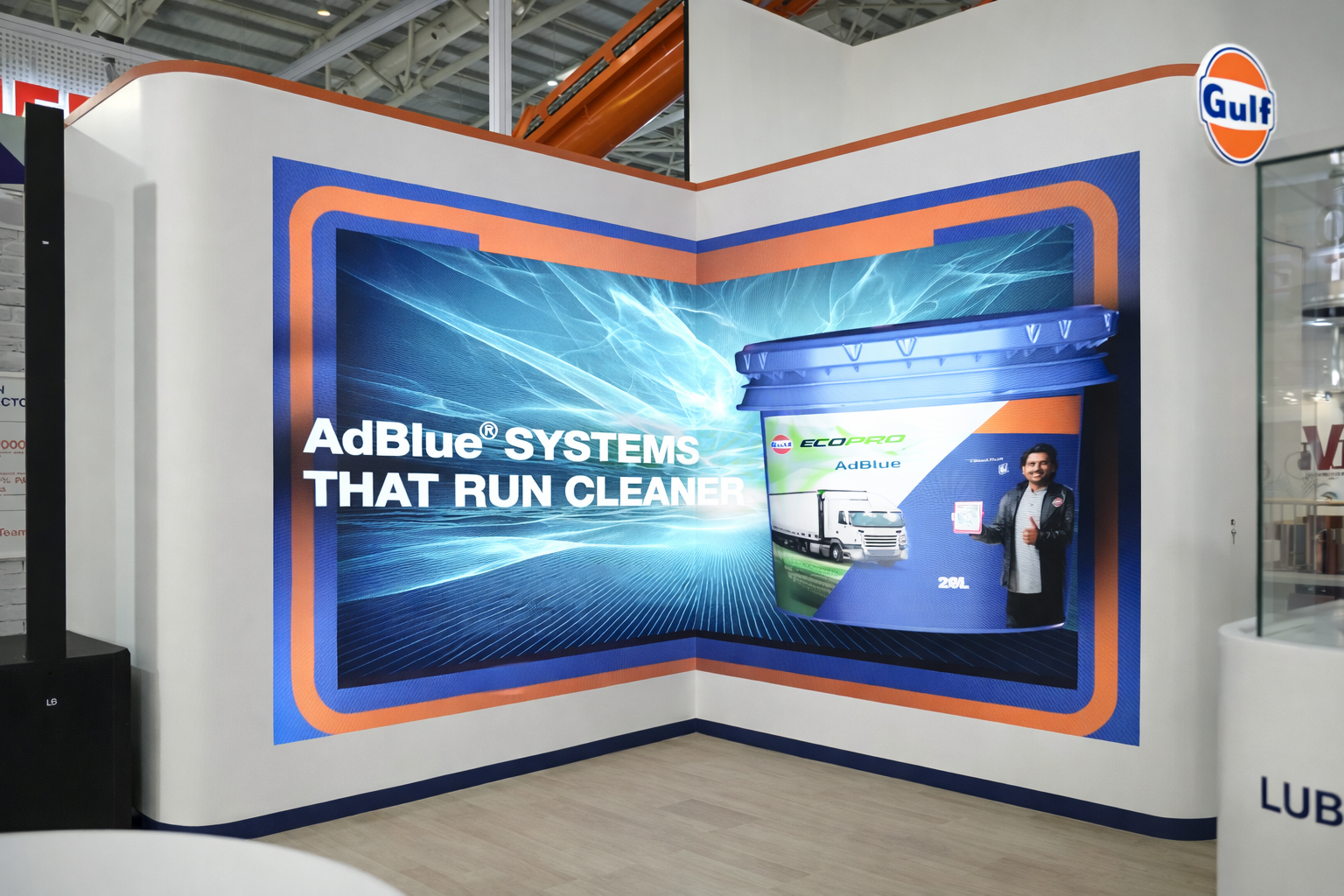 Gulf Oil L-Shape Anamorphic Display at EXCON 2025