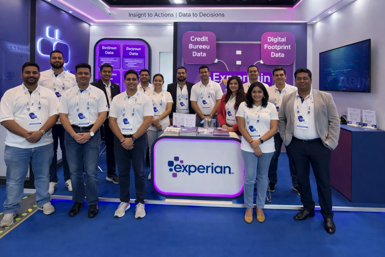 Anamorphic manufacturing and installation process for Experian booth