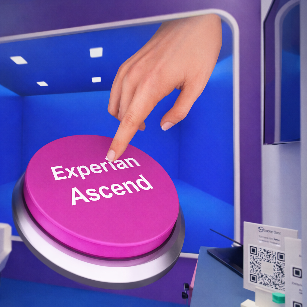 Anamorphic content display at Experian booth GFF 2025