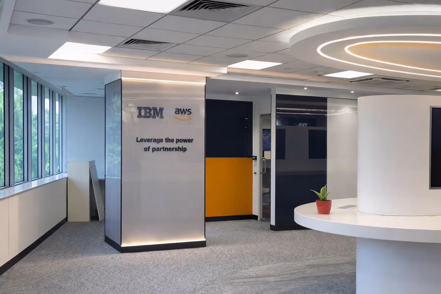 Holographic technology display at IBM Experience Center