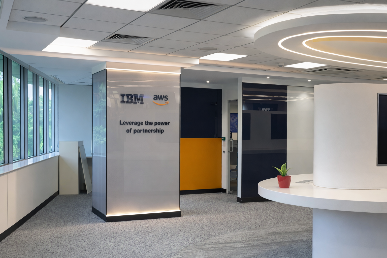 Holographic technology display at IBM Experience Center