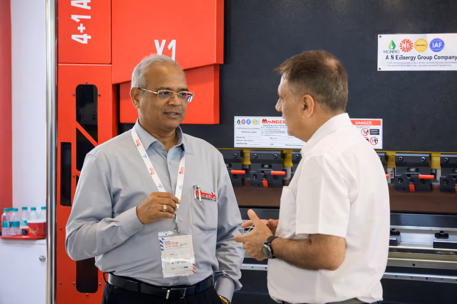Sales team at trade show converting qualified exhibition leads