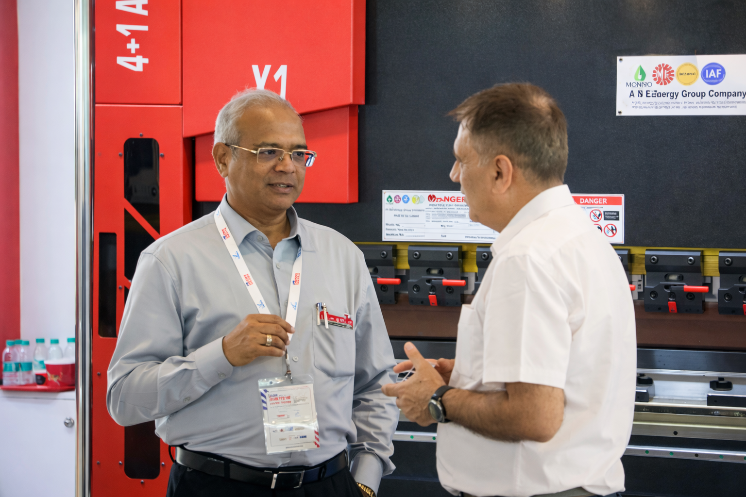 Sales team at trade show converting qualified exhibition leads