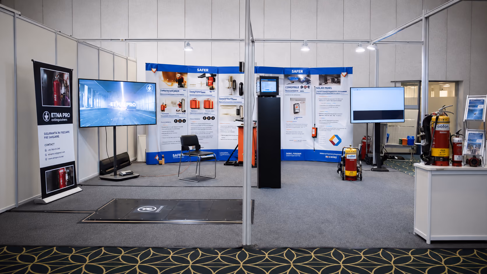 Gamified IoT fire safety simulation with real extinguishers at ASKA booth