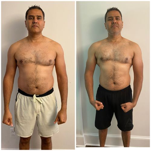 Transformation photo of man