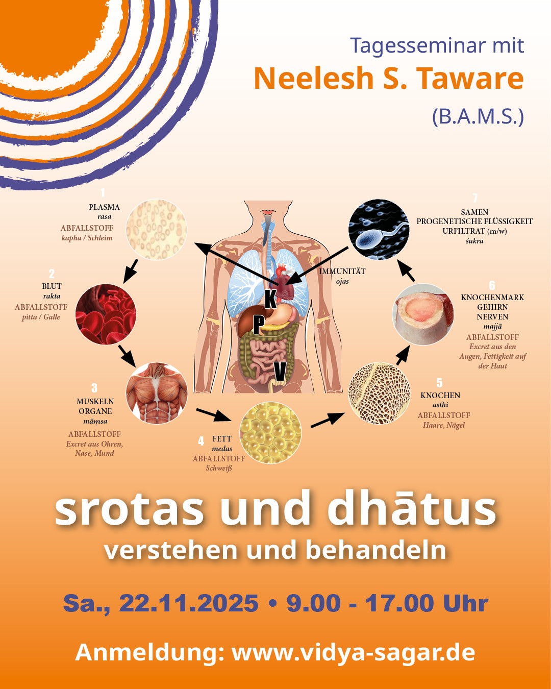 22.11.2025 srotas und dhātus verstehen und behandeln - Āyurvedische Differenzialdiagnose und -therapie