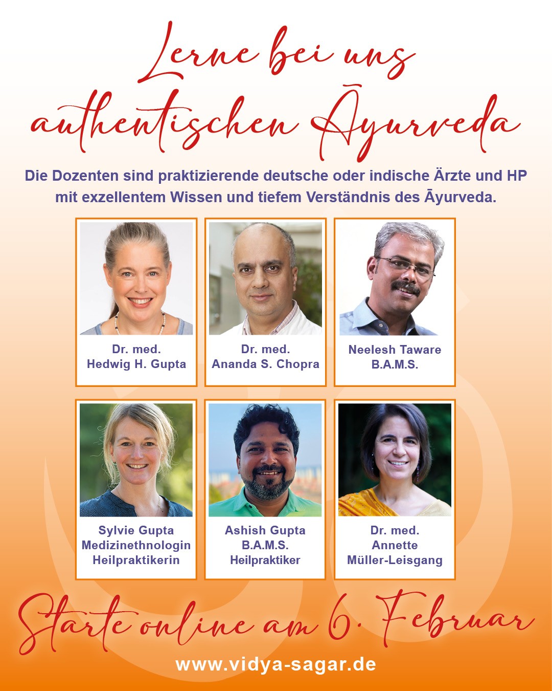 ab 06.02.2026 Basisausbildung Āyurveda online und in Präsenz