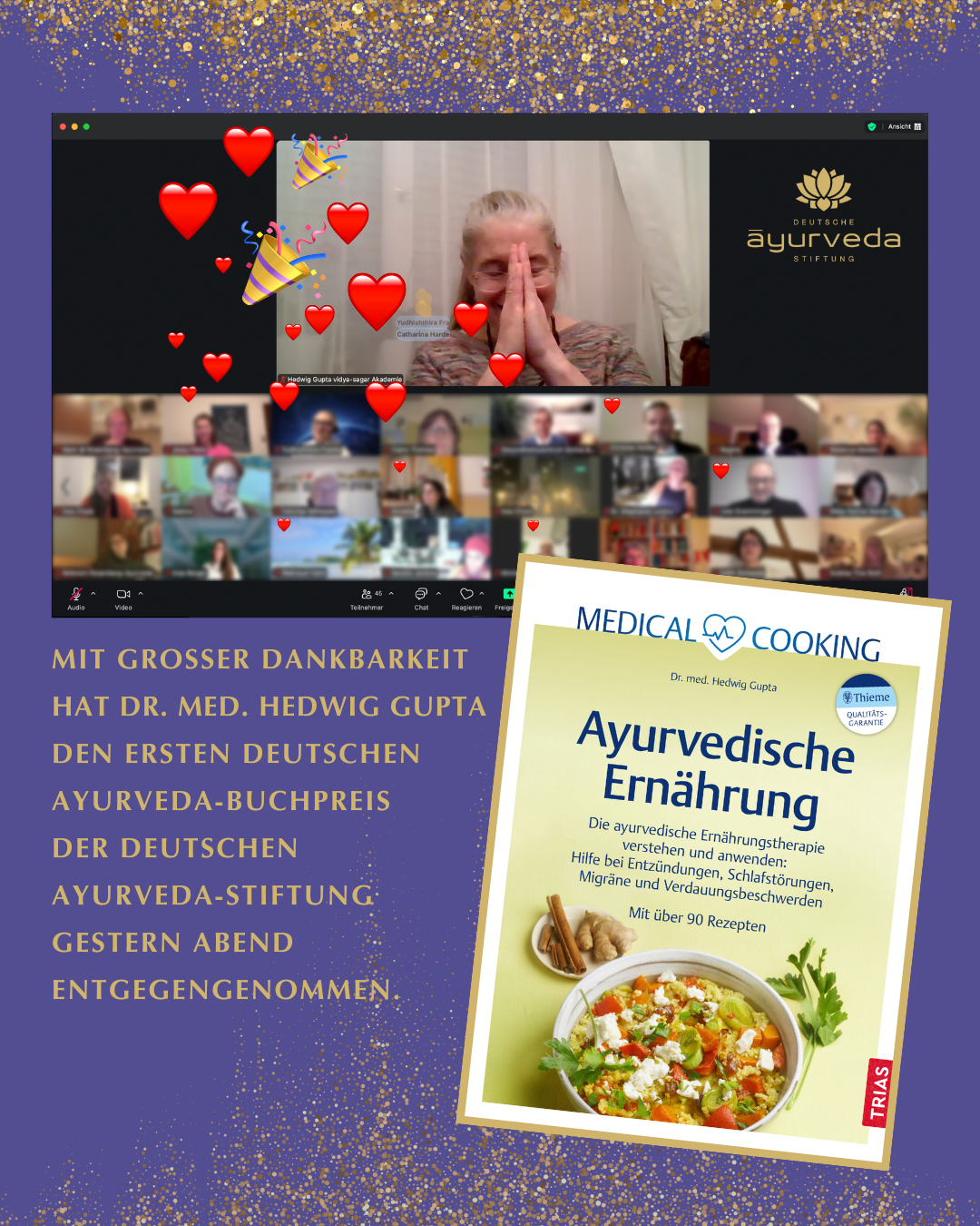 Deutscher Ayurveda-Buchpreis 2025 für Hedwig Guptas "Medical Cooking: Ayurvedische Ernährung"