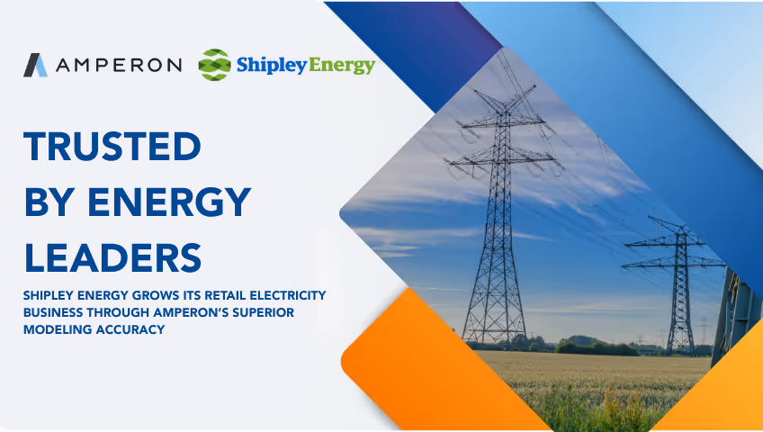 Abstract digital illustration showing connected data nodes with text promoting energy data sharing through third parties