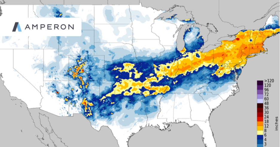 Winter Storm Fern map