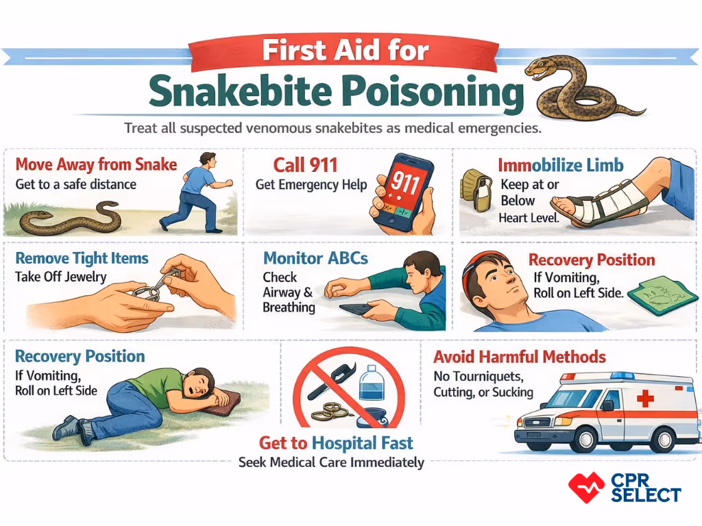 First Aid Treatment for Snakebite Poisoning
