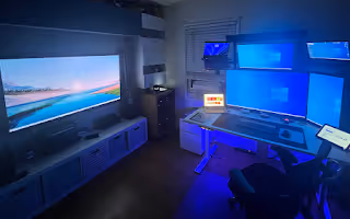 An image of a work from home office set up