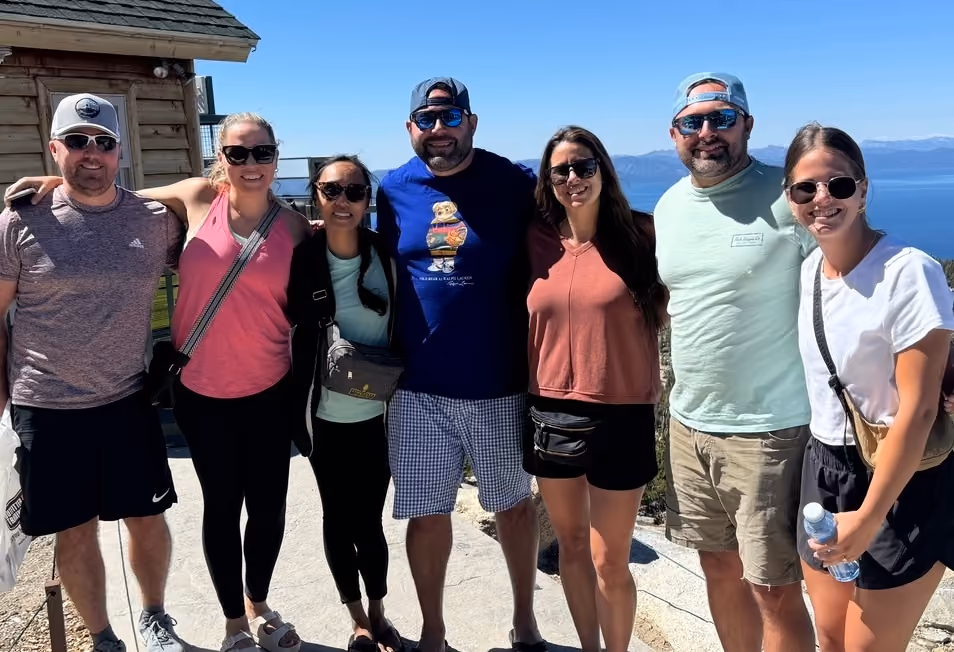 A group photo of some employees from TEECOM on a work trip