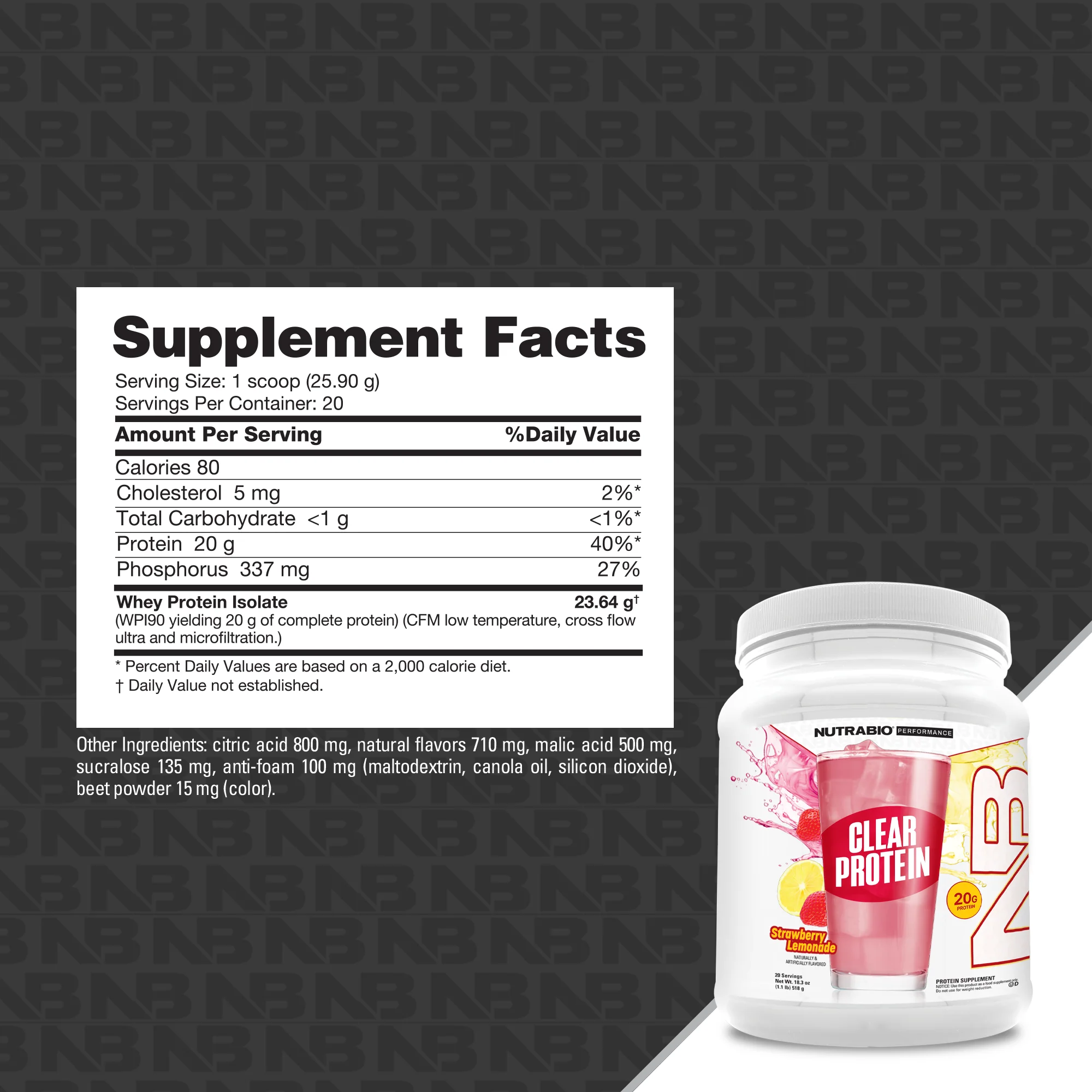 Product nutrition and supplement facts