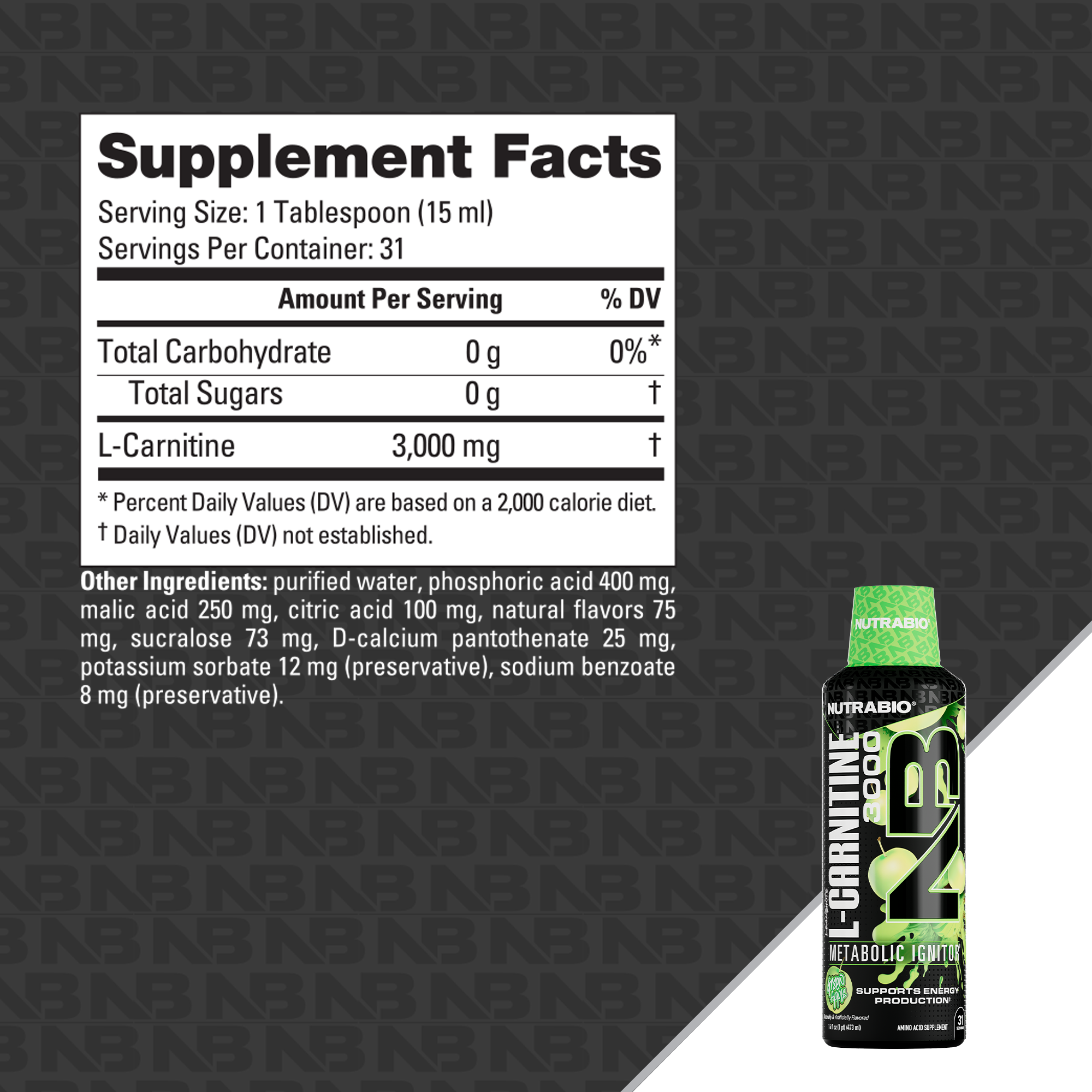 Product nutrition and supplement facts
