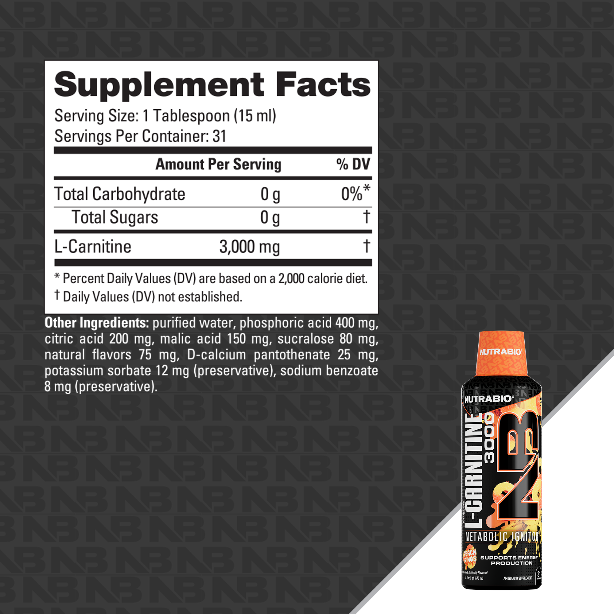 Product nutrition and supplement facts