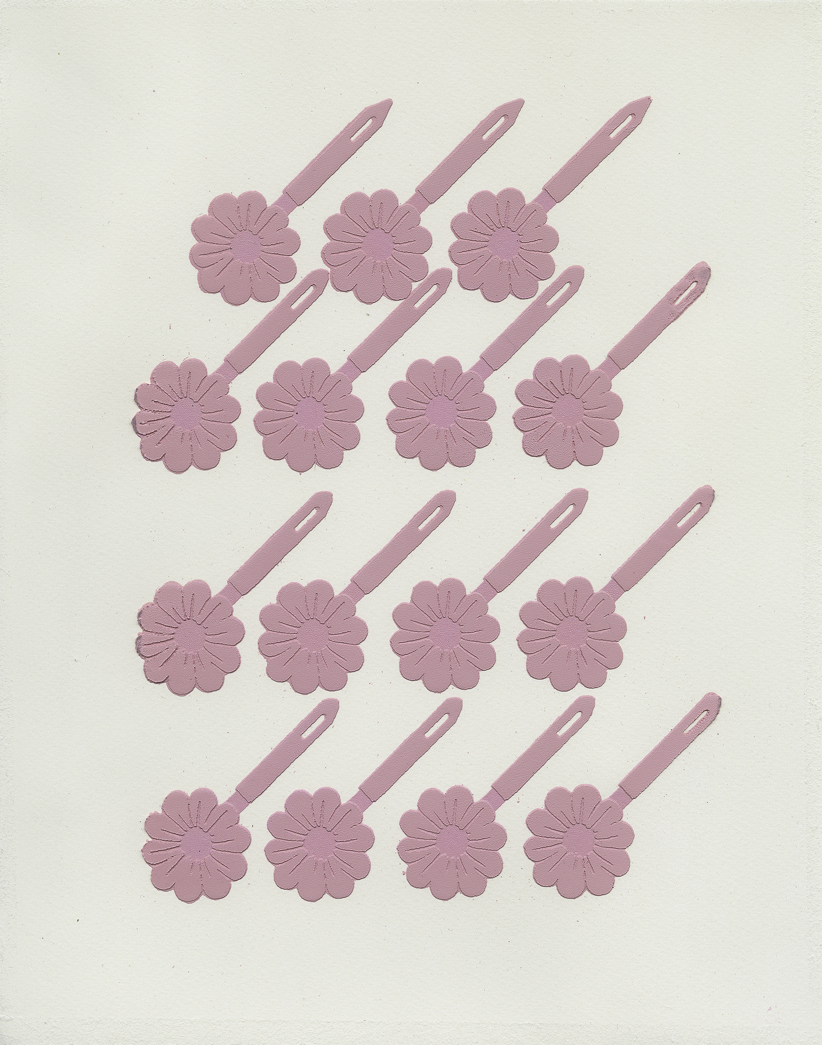 Pointers, 2024, Dimensional screenprint on Rives BFK 280gsm,Edition of 2, 15 x 11 in