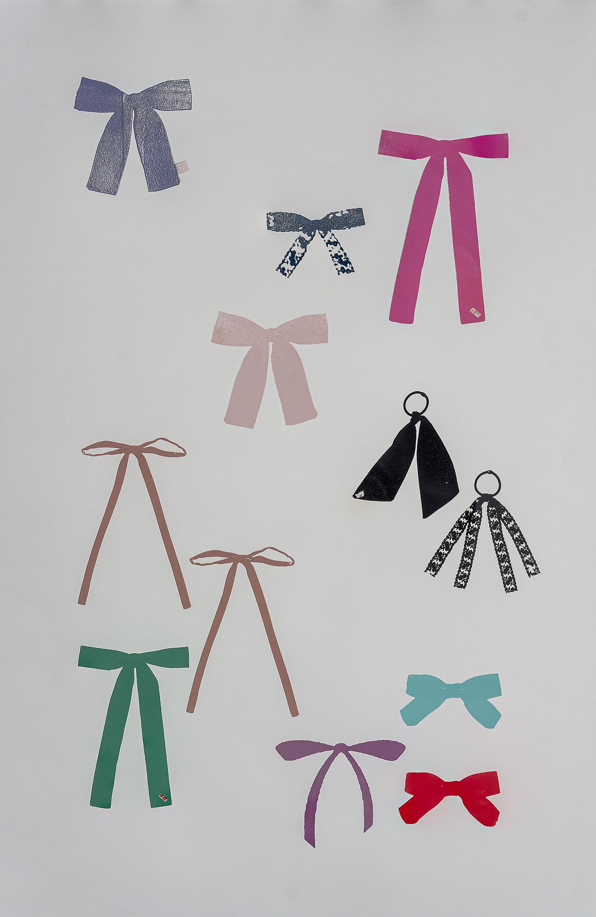 A Display, 2025 Screenprint, embossment powder, and foiling, on Pescia 300gsm Varied Edition 1 & 2 45.25 x 31.25 in