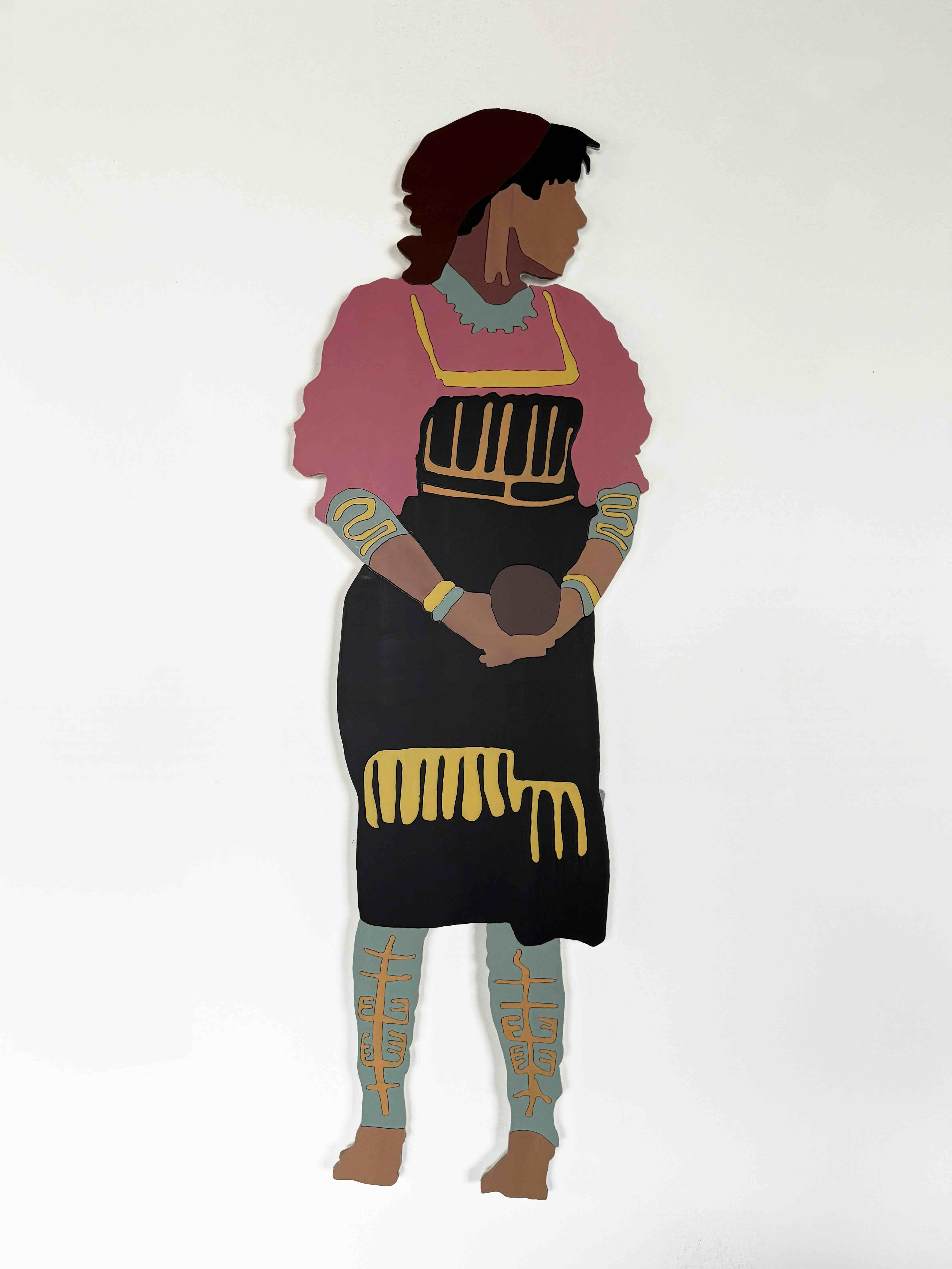 Kuna, 2024, Flashe and polyurethane on MDF, 48 x 16 in