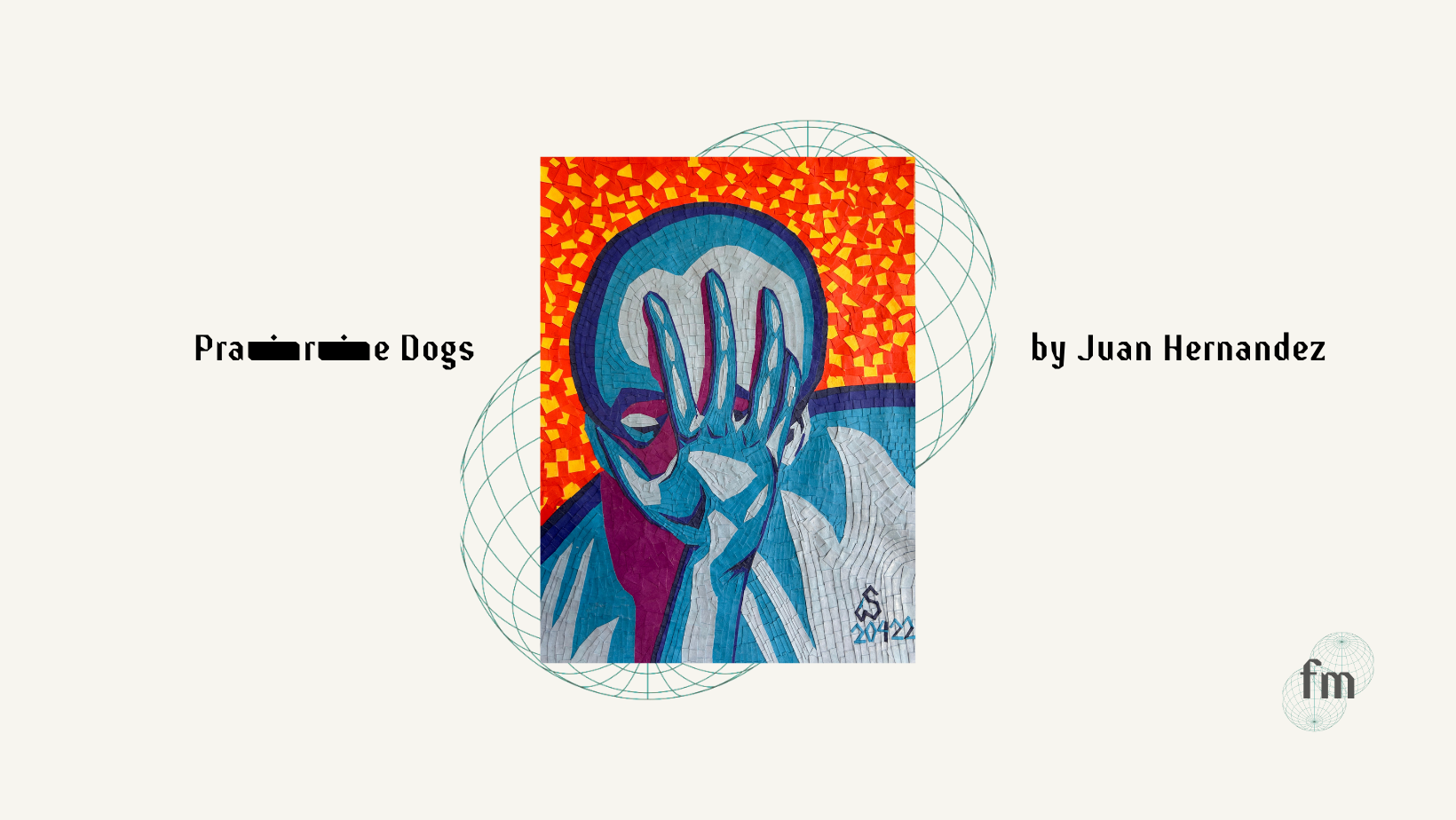 orange and yellow background, foreground image of a blue person with hand over face