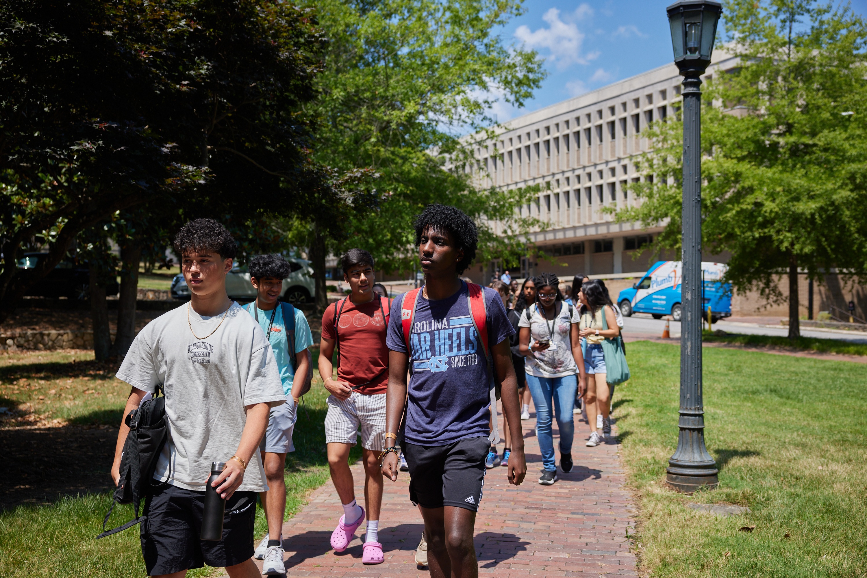 Students walking on UNC-Chapel Hill campus