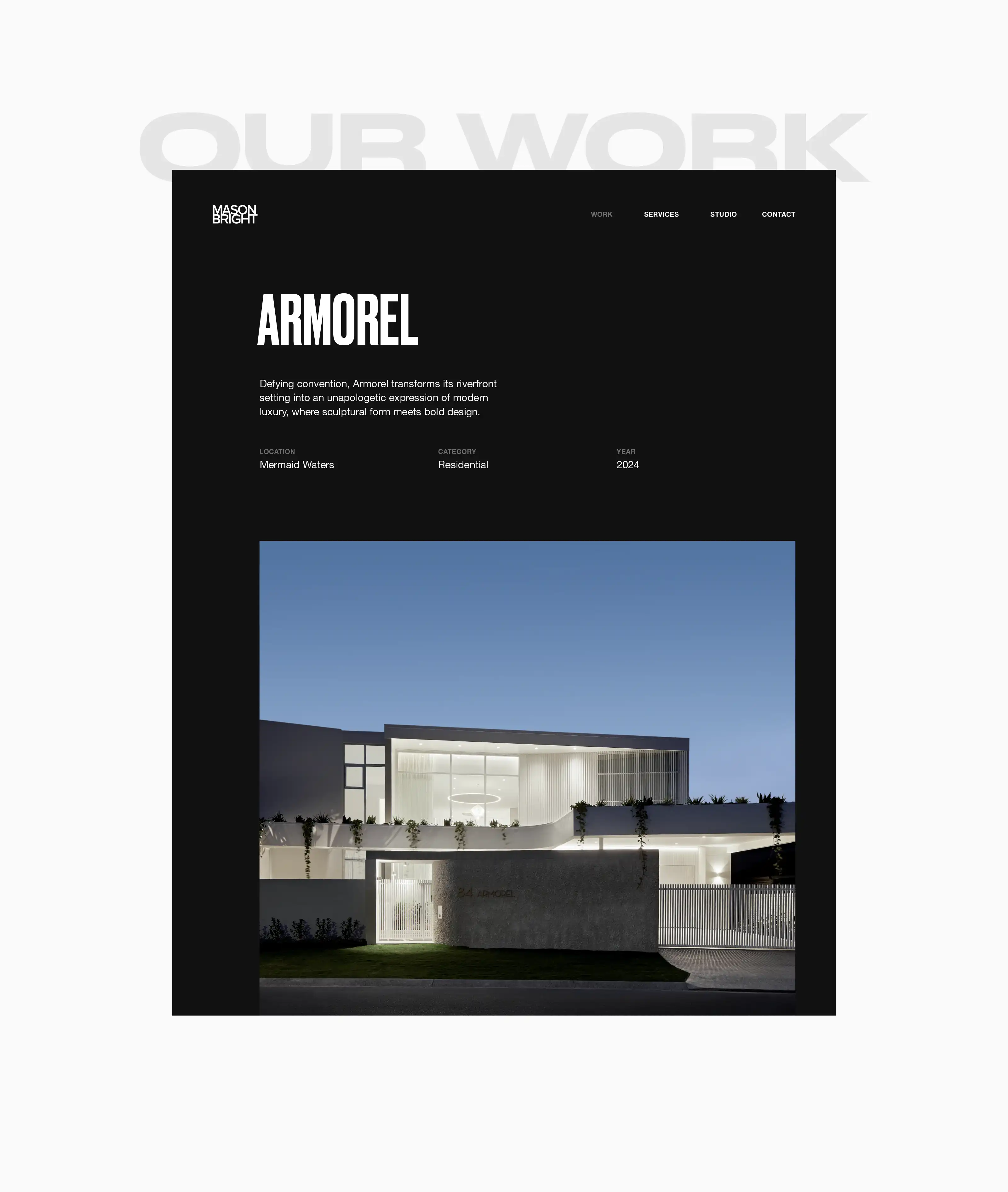 Mason Bright Architects Website Design