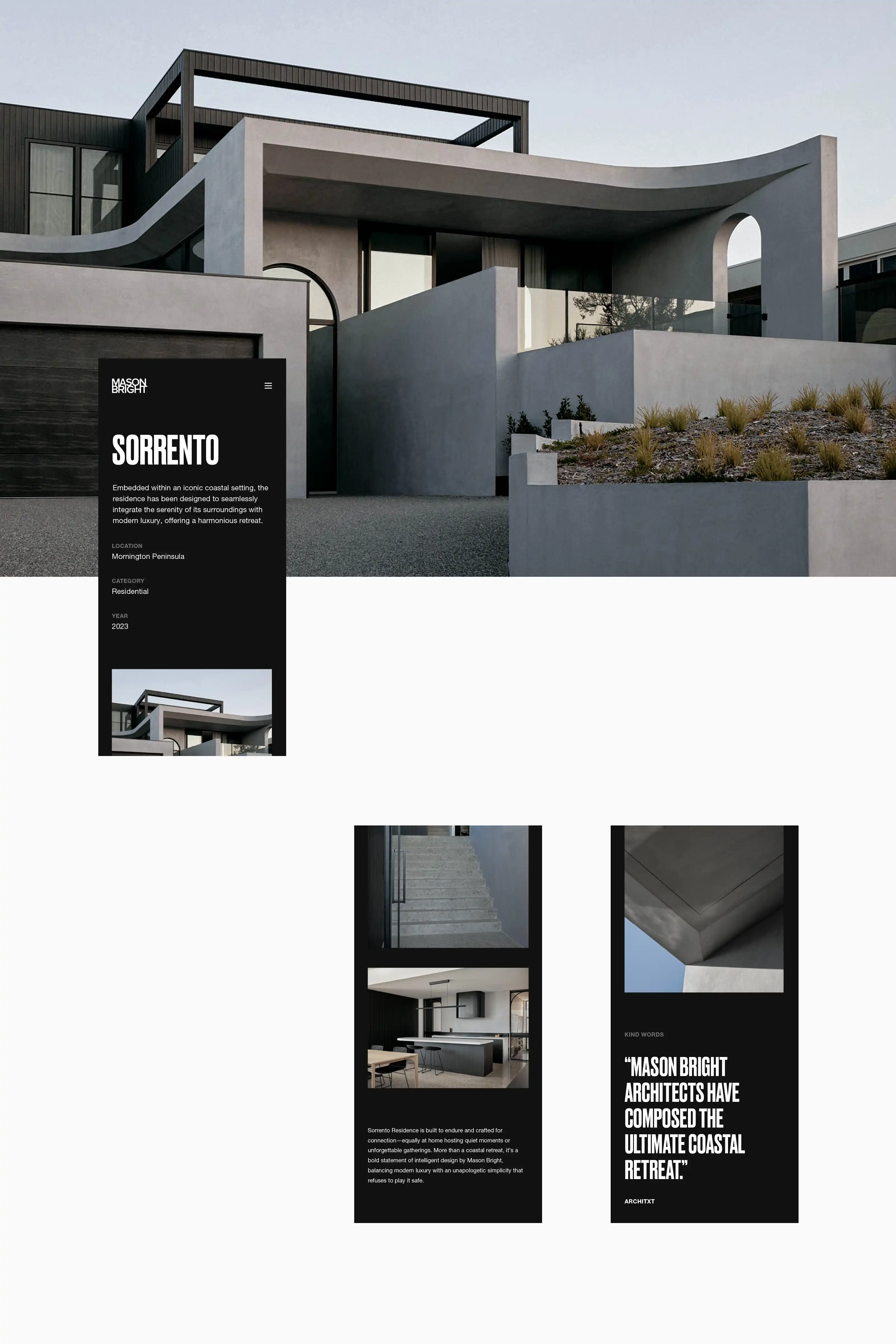 Mason Bright Architects Website Design