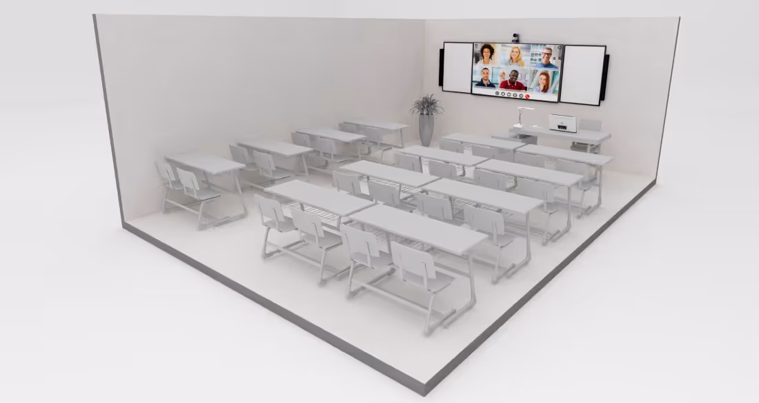 Videokonferenzsysteme für hybriden Schulungsraum 