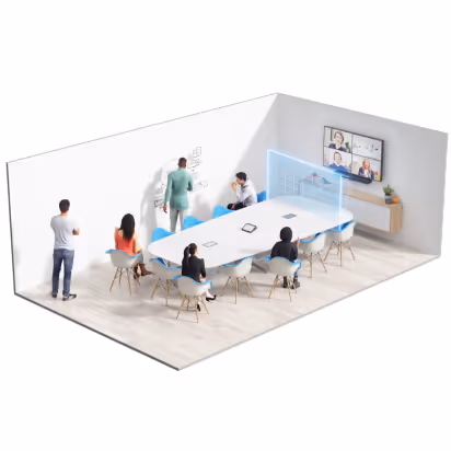 Beispiel für einen Konferenzraum mit Logitech Rally Bar