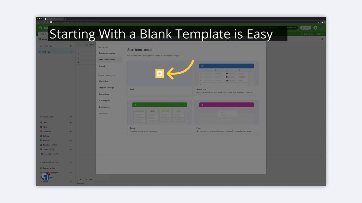 what is airtable blank template for new base image