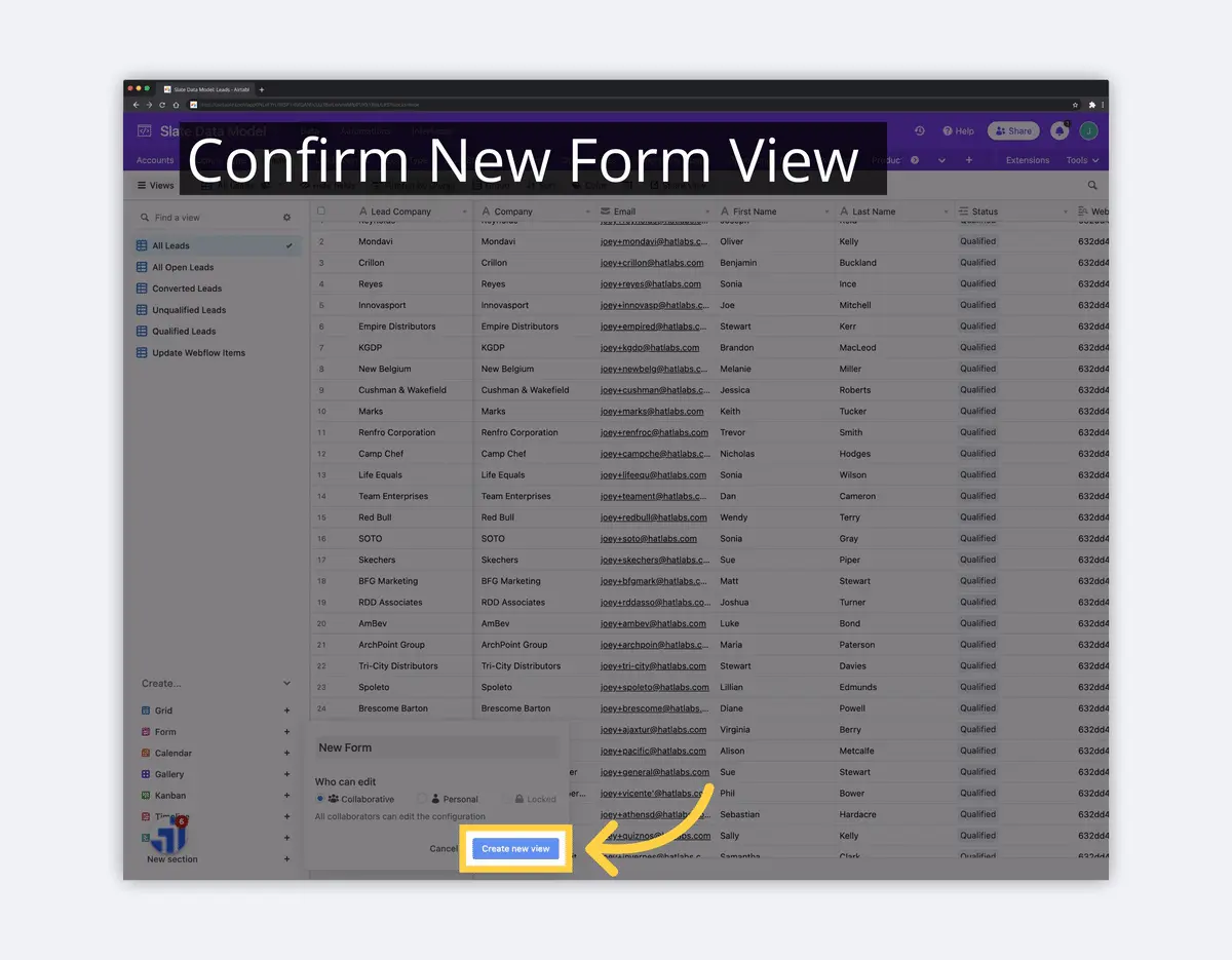 what is airtable confirm new form image