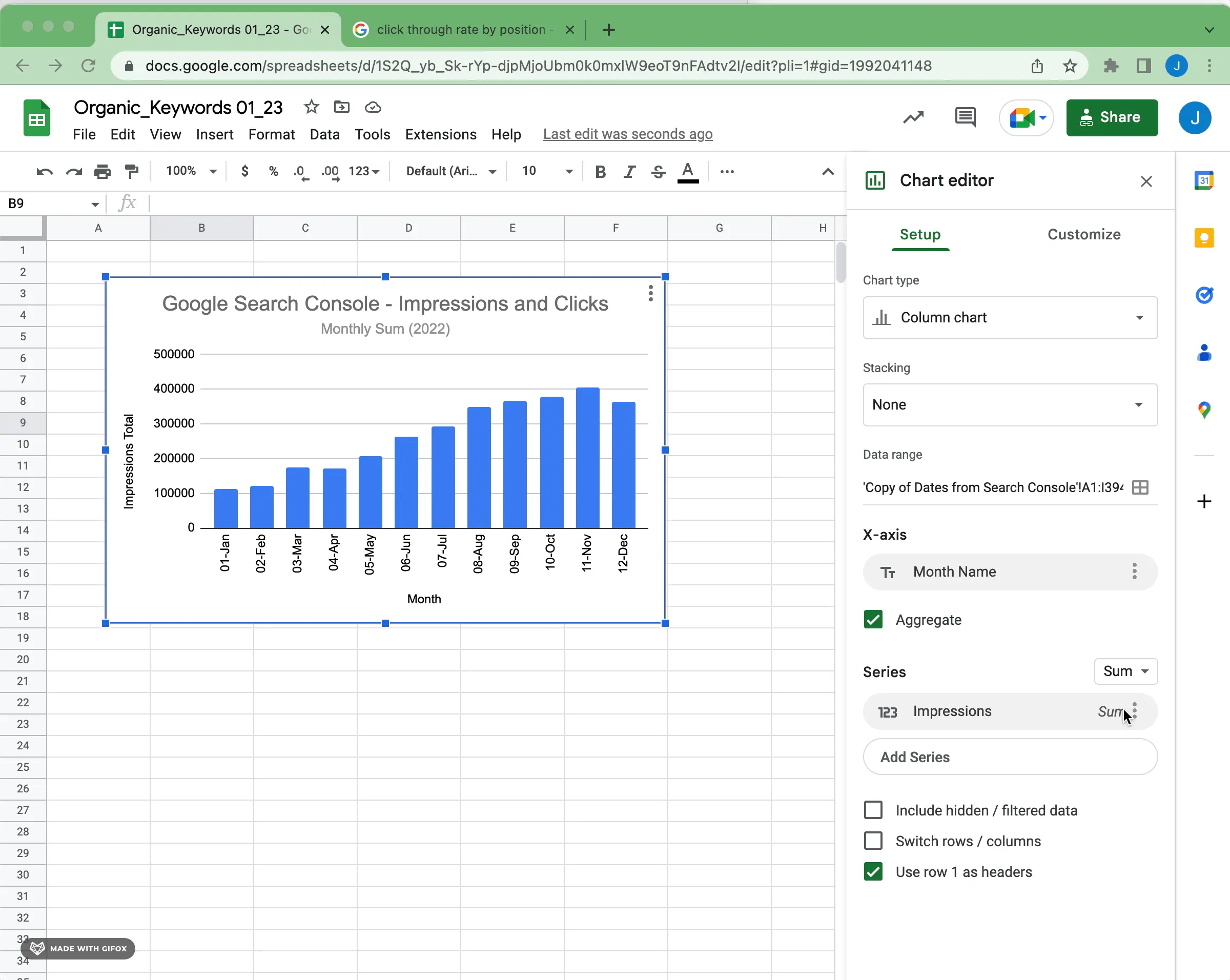 how to make a column chart in google sheets setup