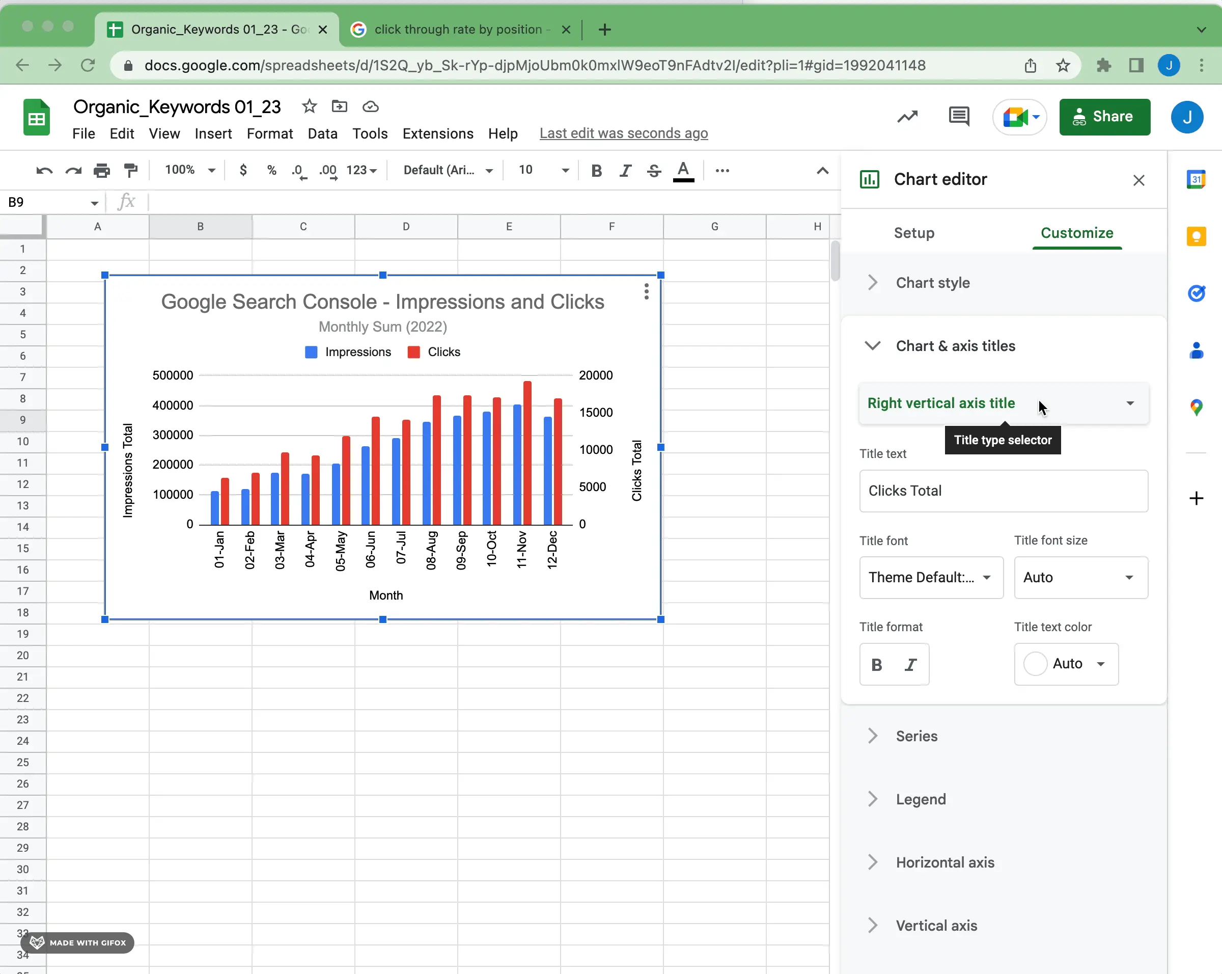 how to make a column chart in google sheets axis title