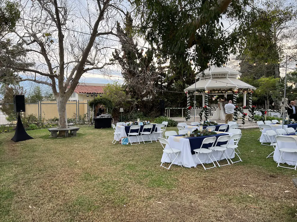 stunning gazebo and venue dressing showcased at a wedding