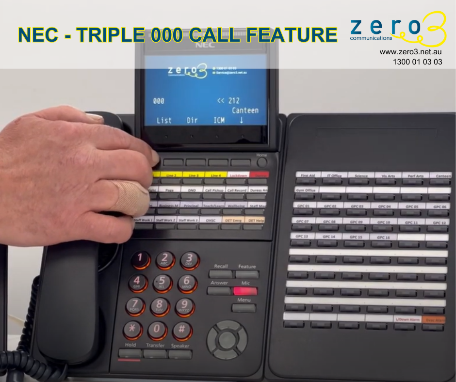NEC - Triple 000 Call Feature - Emergency