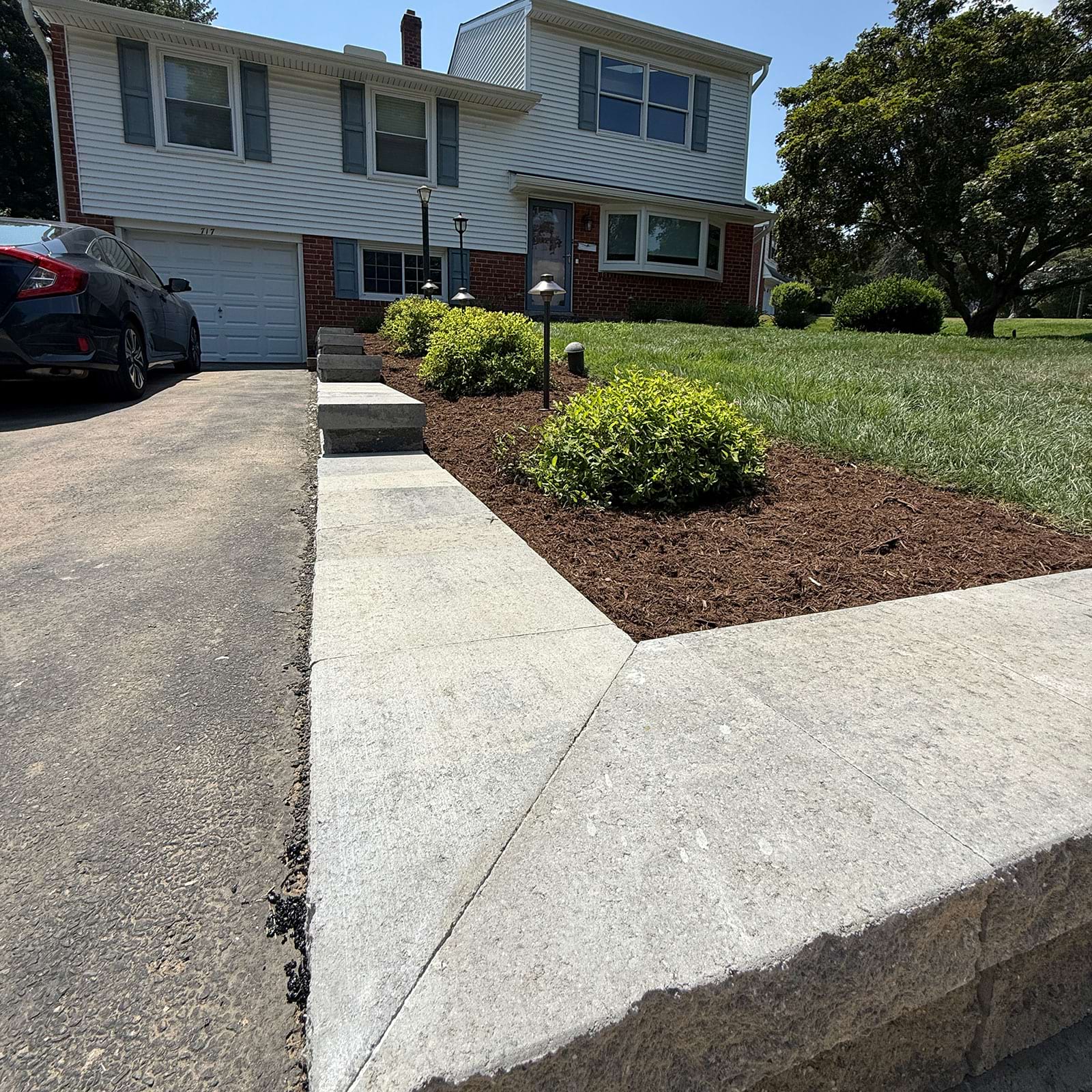 Fresh much landscaping and shrubs near me in Media, PA.