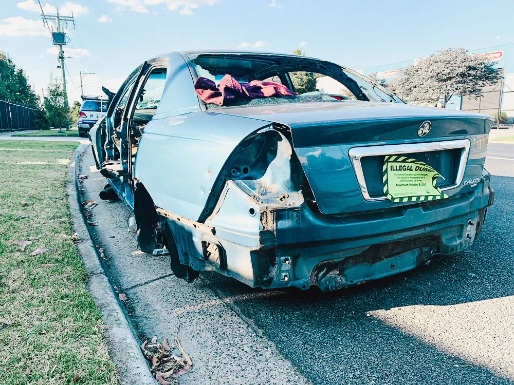 Illegally Dumped Car