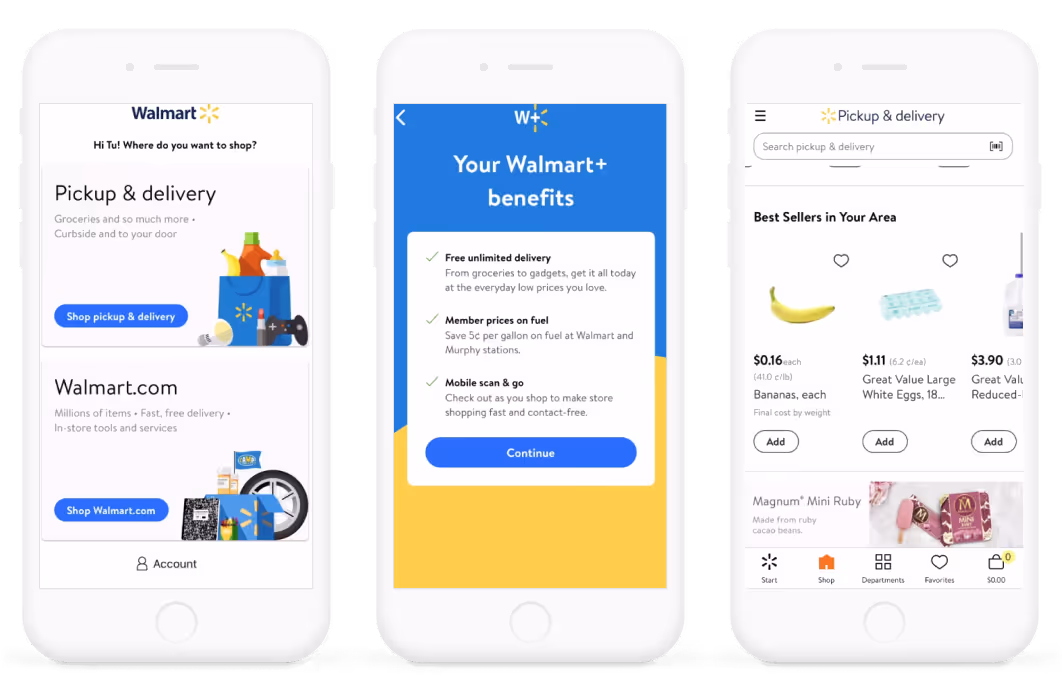 Walmart+ loyalty program application is an integral part of the mobile application.
