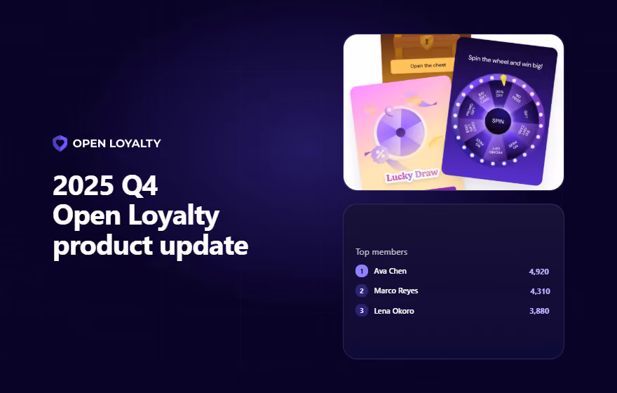 2025 Q4 Open Loyalty product update banner