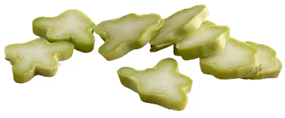 Chopped broccoli stems