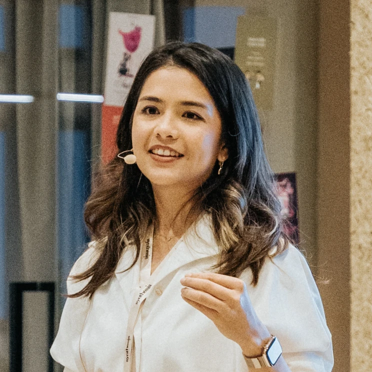 Charlotte Mei, Nutritionist, speaking at Synthesis' Menu 2035 (Future of Food) event