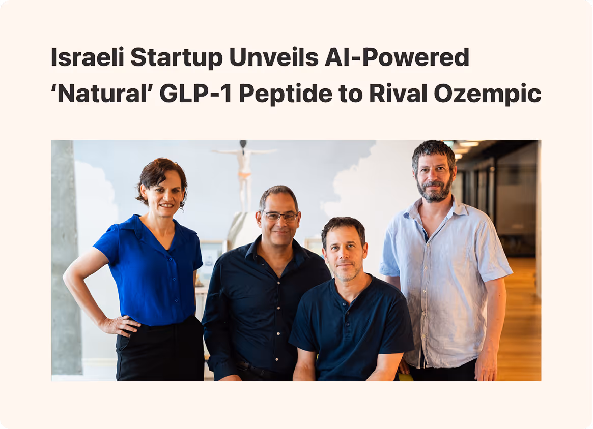 Israeli Startup Unveils AI-Powered 'Natural' GLP-1 Peptide to Rival Ozempic (Green Queen, 2025)