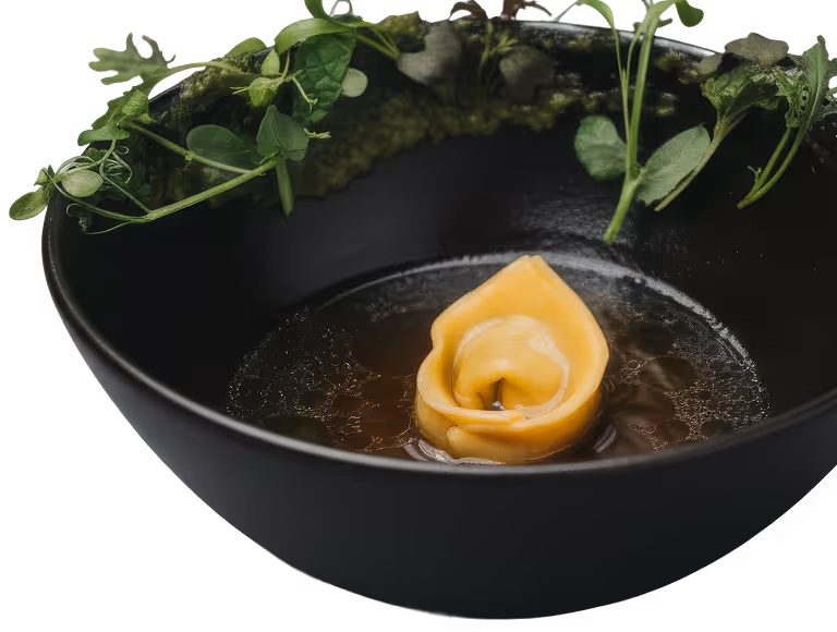 Radical Transformation bowl with ravioli