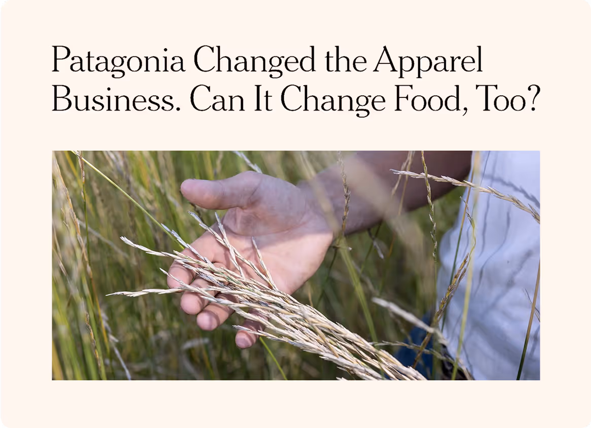 Patagonia changed the apparel business. Can it change food, too?