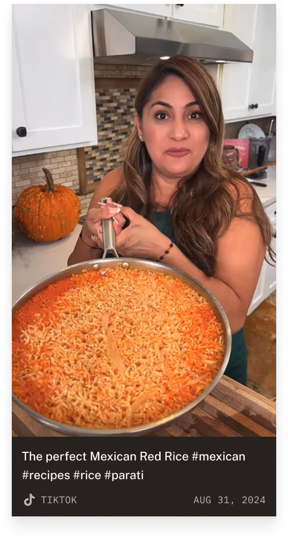 TikTok example - the perfect Mexican red rice