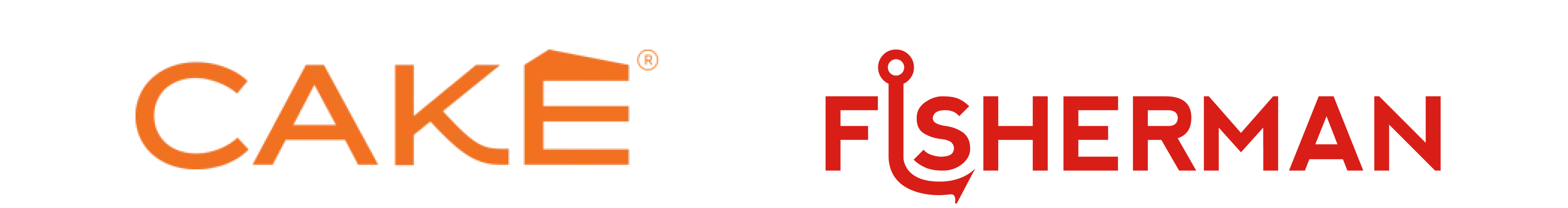 CAKE and Fisherman logos