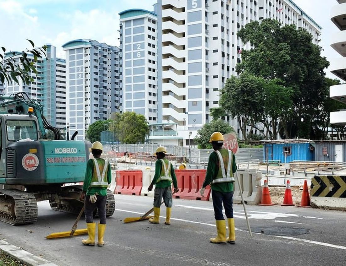 Migrant construction workers in Singapore