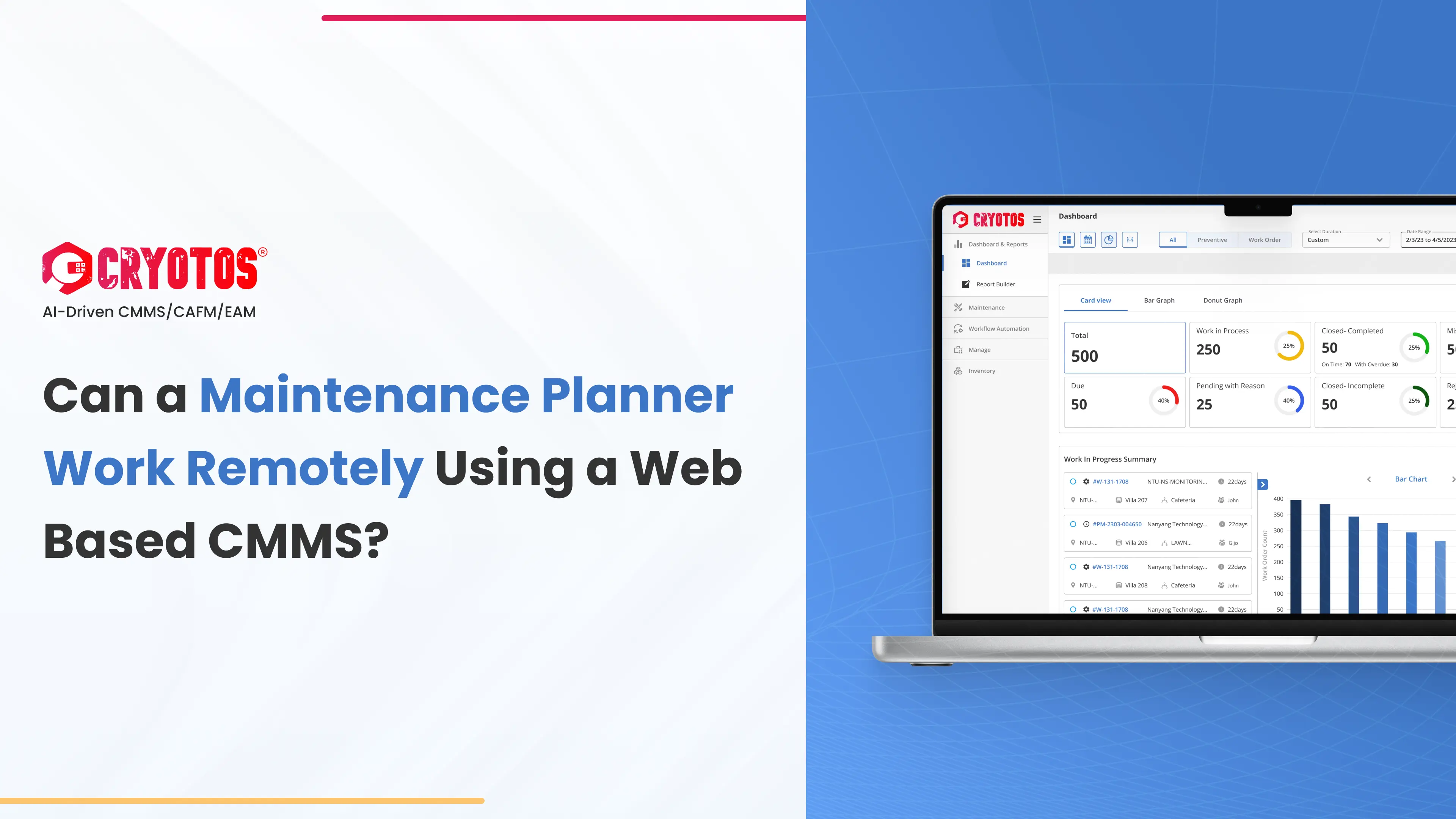 Can a Maintenance Planner Work Remotely Using a Web-Based CMMS?