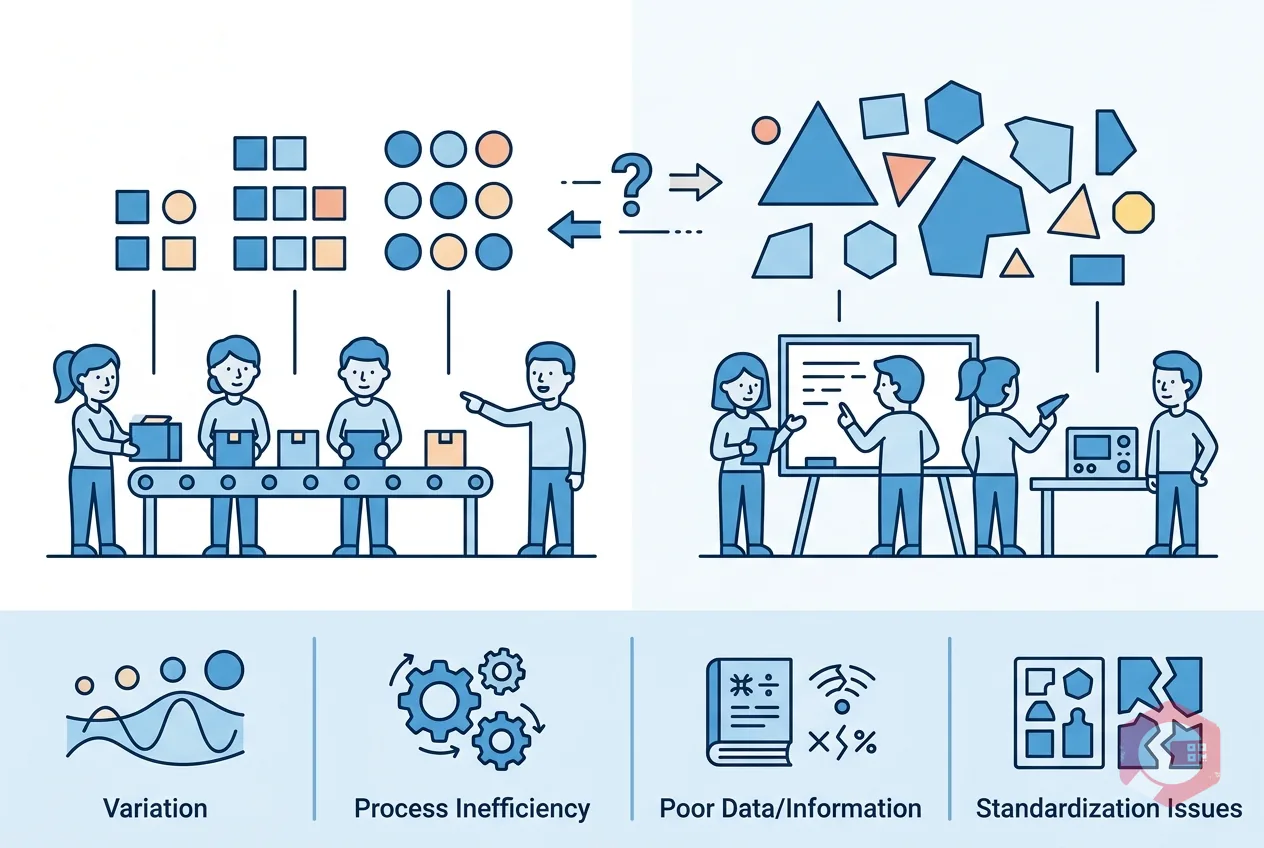 Lean vs. Six Sigma — problem causes